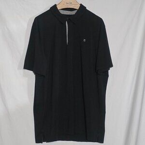 Tommy John Second Skin Comfort Polo - Black / Gray - Sz XL*